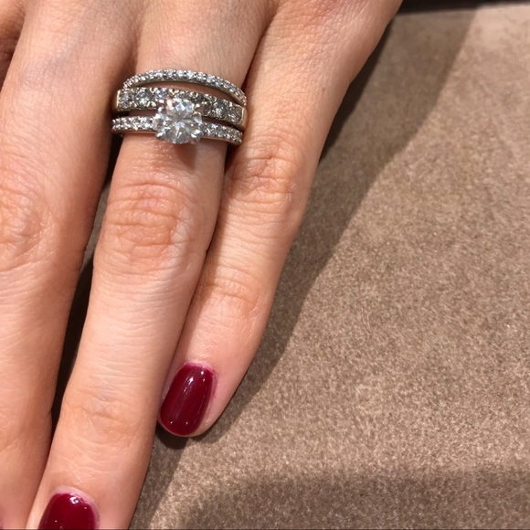 Ila -Avery Platinum Diamond Ring- Engagement and Band set - Picture 7 of 7